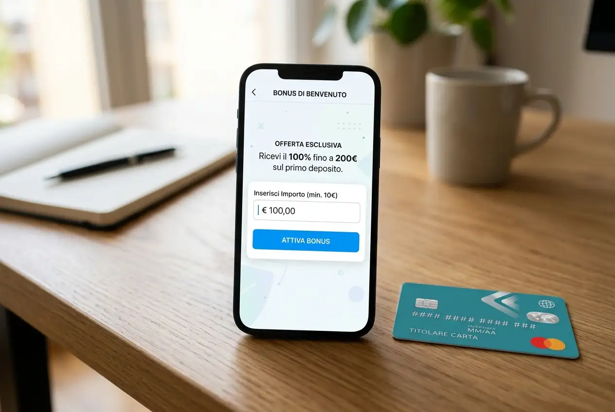 Deposito con Postepay che sblocca un bonus di benvenuto legato al versamento nel casino