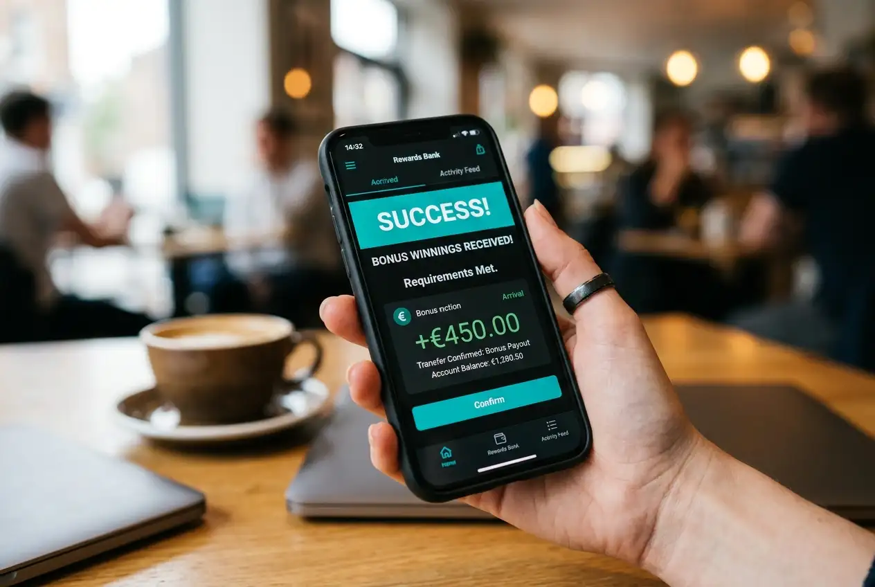 Incasso delle vincite del bonus via IBAN dopo la verifica dei requisiti