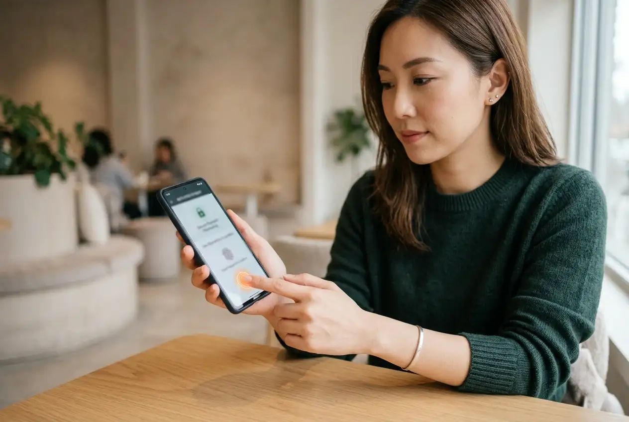 Sicurezza del gioco mobile con sblocco biometrico per autorizzare i pagamenti