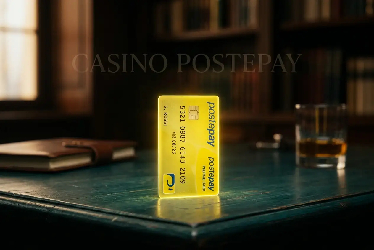Carta prepagata Postepay accanto a dati di mercato del gioco a distanza italiano ADM