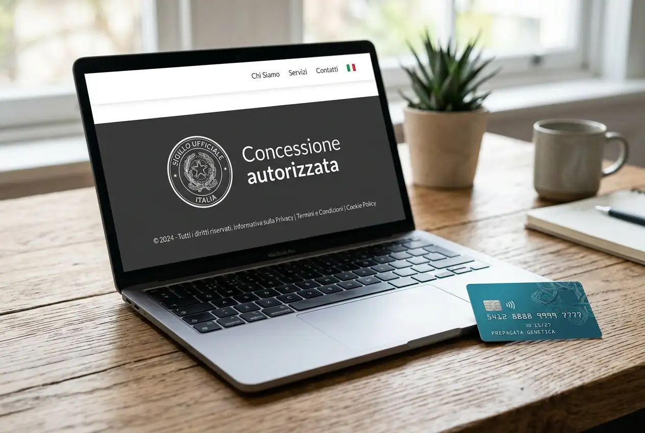 Concessione ADM esposta da un casino legale che accetta Postepay come metodo di pagamento
