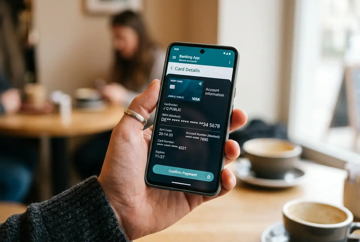 Codice IBAN della Postepay Evolution mostrato tra le coordinate nell'app Poste