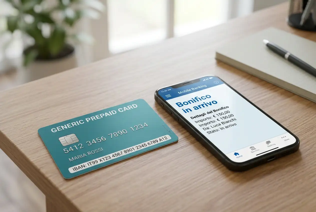 IBAN della carta Postepay Evolution usato per ricevere il bonifico delle vincite del casino