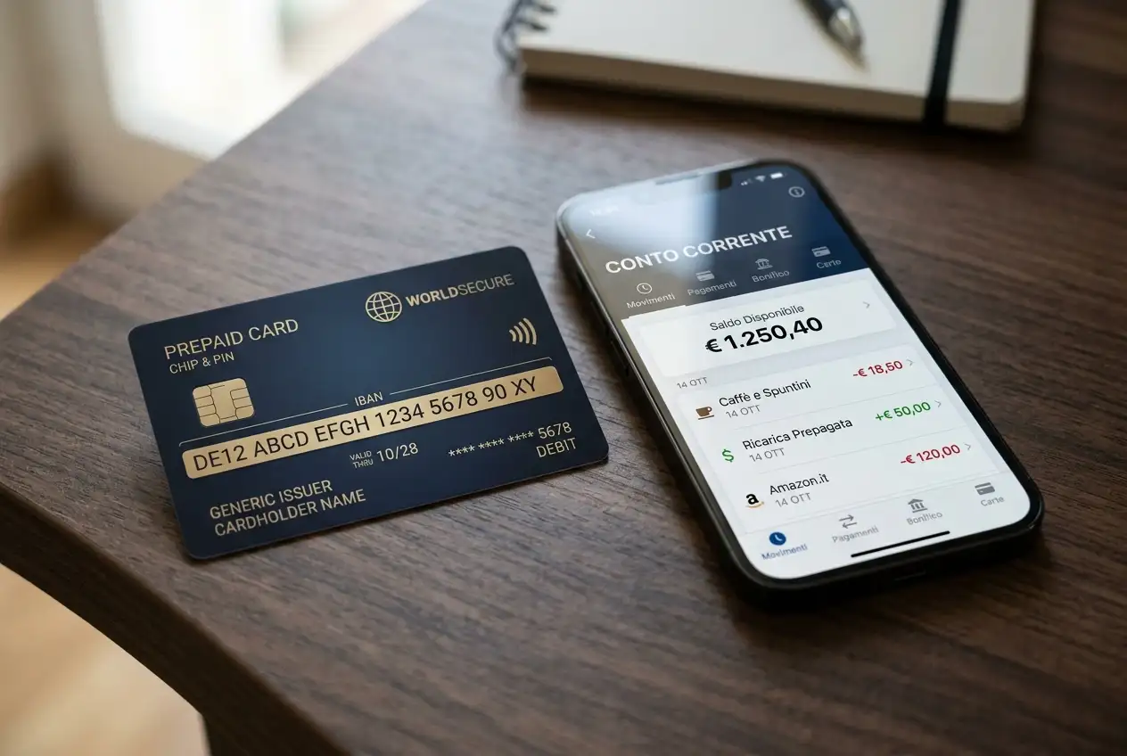 Carta Postepay Evolution con IBAN integrato usata come conto per depositi e incassi nel casino