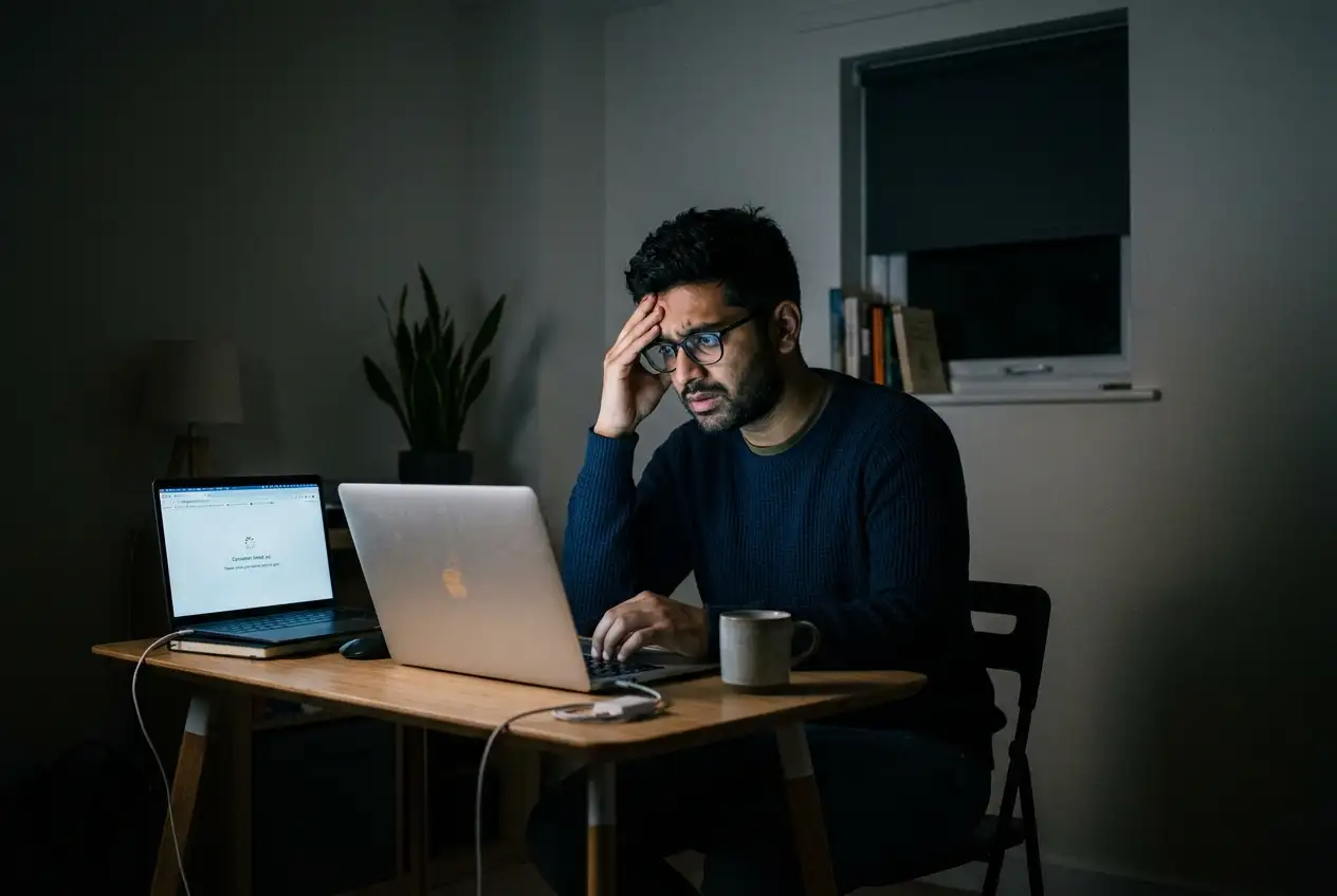 Un sito illegale che smette di funzionare dall'Italia una volta inibito